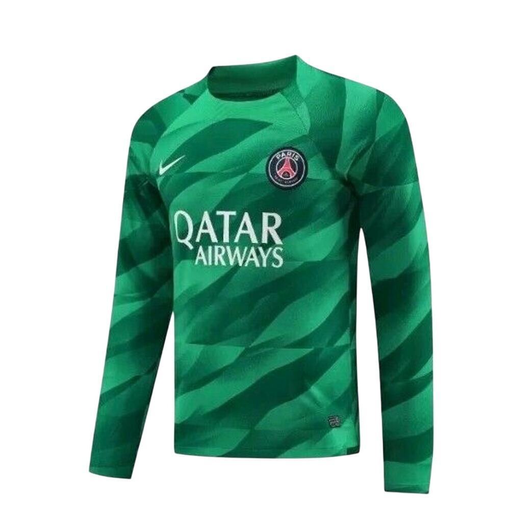 Nike PSG Qatar‎ Airways Long-Sleeve Shirt Sz XL Football Soccer Dri-fit Green
